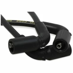 ACCEL Black S/S 8mm Spiral Core Wire Set -Motorcycle Parts Shop 181 1172 C V1