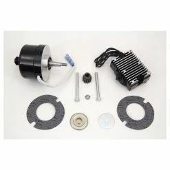 V-Twin Manufacturing Black Alternator Generator Conversion Kit